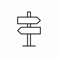 Outline road sign icon.Road sign vector illustration. Symbol for web and mobile