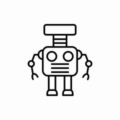 Outline robot icon.Robot vector illustration. Symbol for web and mobile