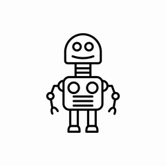 Outline robot icon.Robot vector illustration. Symbol for web and mobile