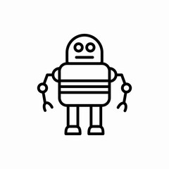 Outline robot icon.Robot vector illustration. Symbol for web and mobile
