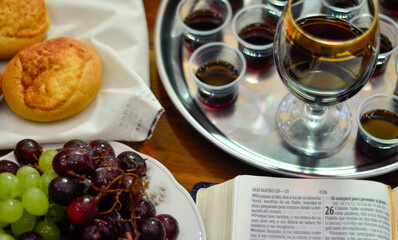 wine and bread
