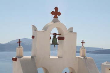 White washed church in Santorini