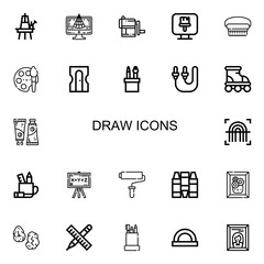 Fototapeta premium Editable 22 draw icons for web and mobile