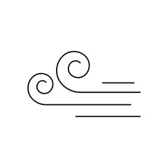 weather concept, wind icon, line style