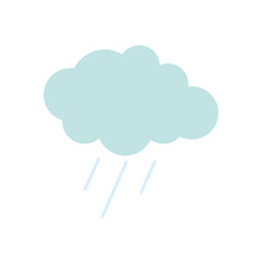 rainy cloud icon, flat style