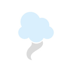 weather concept, tornado cloud icon, flat style