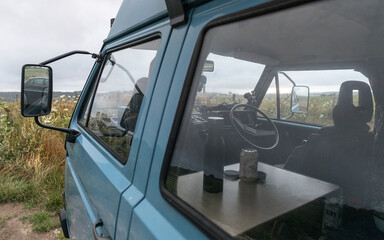 A shot through the windows of my vintage campervan. 