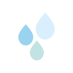 water drops icon, flat style