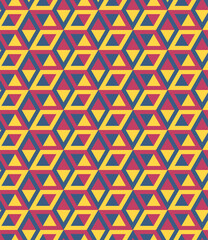 Seamless Cubes Pattern. 3d vector geometric wallpaper, cube pattern background. Optical illusion.Modern Graphic Design.