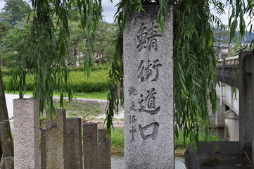 鯖街道口　道標