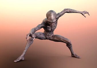 3D Rendering Fantasy Alien