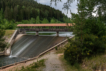The Nagold Dam (Nagoldtalsperre, also Erzgrube) in the Black Forest in Germany