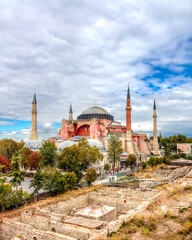 Fototapeta na wymiar Ayasofya-i Kebir Mosque view in Istanbul