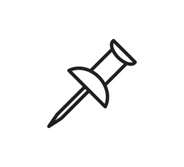 Pushpin icon vector logo design template