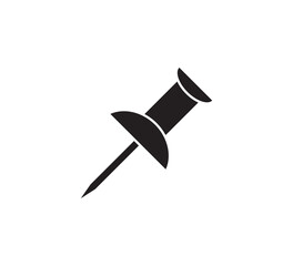 Pushpin icon vector logo design template