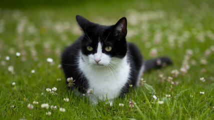 Cat waiting for his next meal.