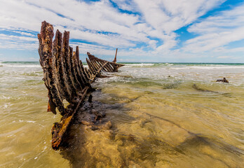 Shipwreck of SS Dicky Sunshine Coast Queensland Australia.