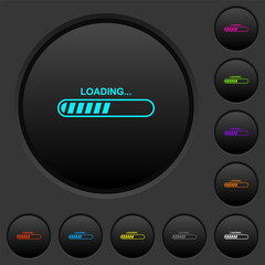Loading dark push buttons with color icons