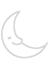 Obraz na płótnie Canvas sleeping moon