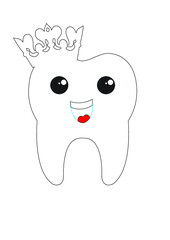 smiling tooth with crown