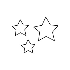 stars icon image, line style