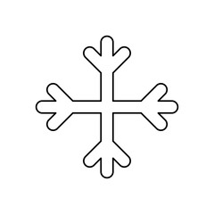 weather concept, snowflake icon image, line style