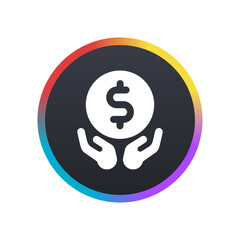 Save Money Dollar -  Push Button