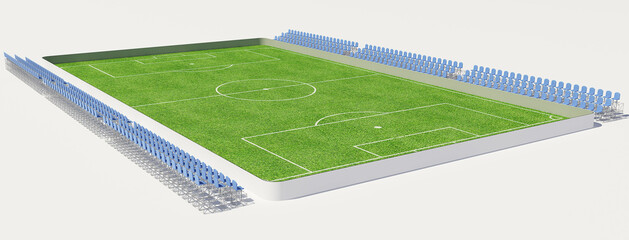 3D Illustration of a Soccer Field © PASTA DESIGN
