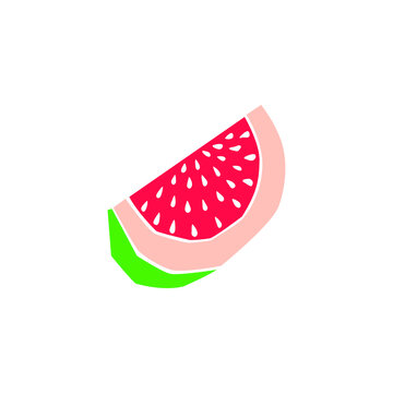 Vector image of a ripe watermelon