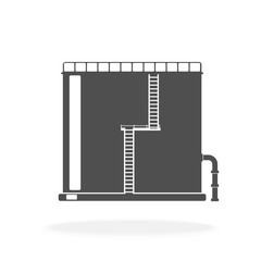Obraz premium Large Oil Storage Tank Icon or Logo Vector Illustration