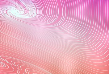 Light Pink vector background with bent lines.