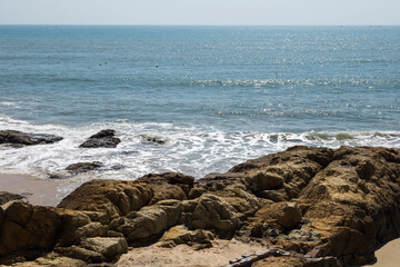 MUI NE / VIETNAM - December 28, 2019 :  view of the beach, sea, sand