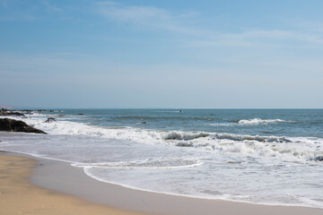 MUI NE / VIETNAM - December 28, 2019 :  view of the beach, sea, sand