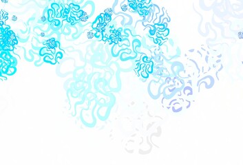 Light BLUE vector backdrop with curved lines.