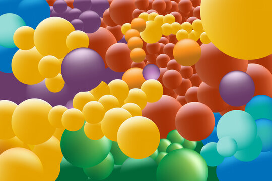 Colorful balloons for summer background - EPS 10 vector Illustration.