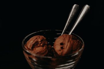 glass of milk with chocolate
