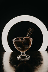 glass of milk with chocolate