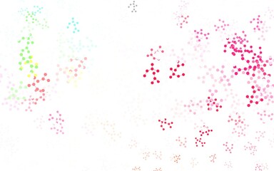Light Pink, Yellow vector backdrop with artificial intelligence data.
