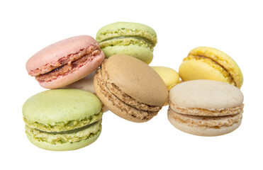 Macaroons isolated on a white