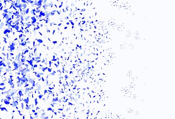 Light Blue, Yellow vector doodle template with leaves.