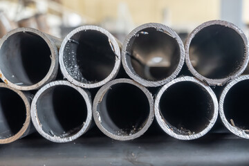 stack of steel pipes