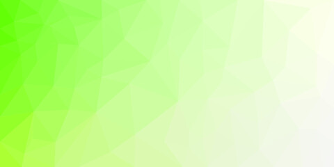 Fototapeta premium Geometryczne zielono-białe tło z trójkątnymi wielokątami. Styl Low poly. Streszczenie projektu. Ilustracji wektorowych.