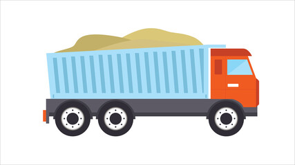 Caminhão de transporte de areia