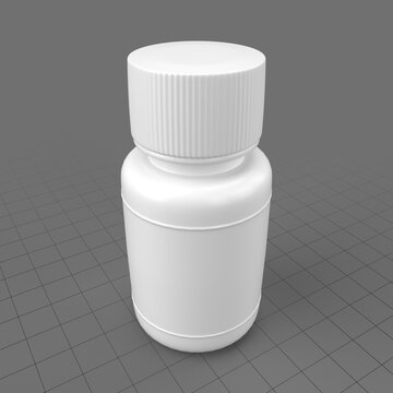 Small plastic pill bottle