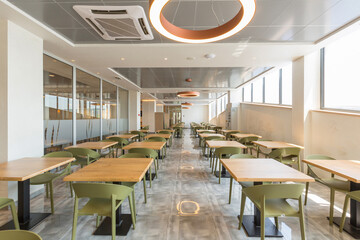 Interior of a empty hotel restaurant