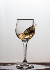 wine glass and wine