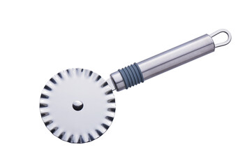 Pastry wheel for cutting dough with ribbed edges