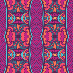 Vector seamless abstract hand drawn style pattern. Background ornament colorful
