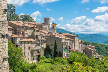 Fototapeta na wymiar Orvinio, beautiful village in the province of Rieti, Lazio, Italy.