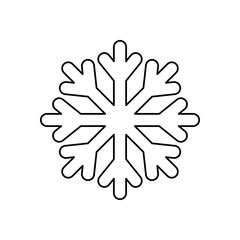 weather concept, snowflake icon, line style